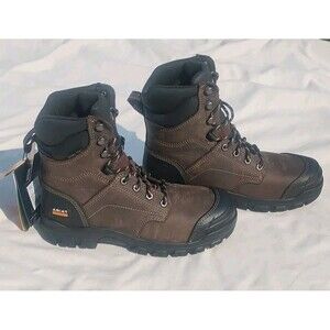 Ariat Treadfast 8in Waterproof Steel Toe Work Boot Men 8.5D Dark Brown NEW